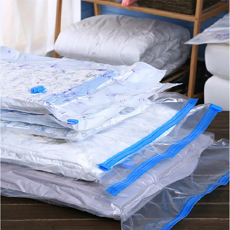 ISKYBOB-Vacuum-Transparent-Plastic-Storage-Bag-Airtight-Reusable-Compressed-Clothes-Organizer-Space-Saving-Seal-Bags-for