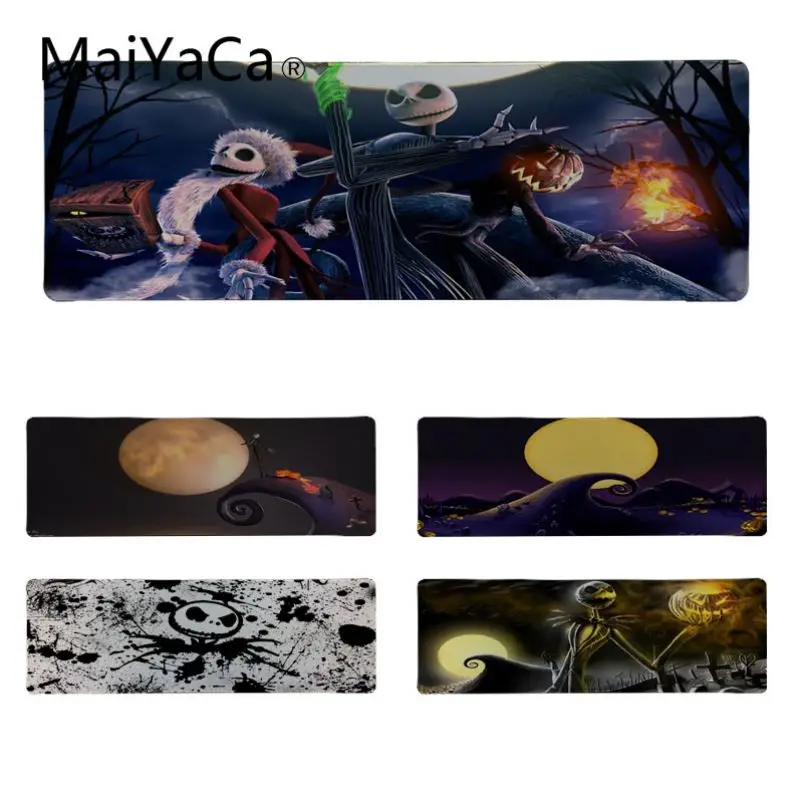 

MaiYaCa Simple Design Jack Skellington Rubber Mouse Durable Desktop Mousepad Size for 300x900x2mm 300x800x2mm