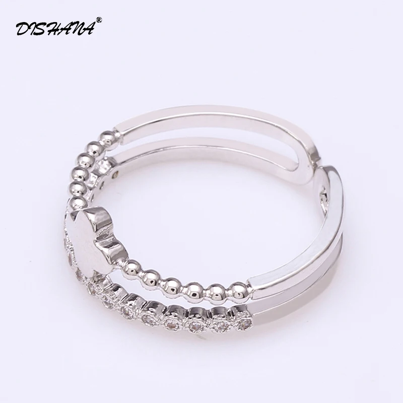 

Free shipping Real Rhodium -color ring fashion jewelry ring nickel free copper rhinestone crystal three ball ring(KA0086)