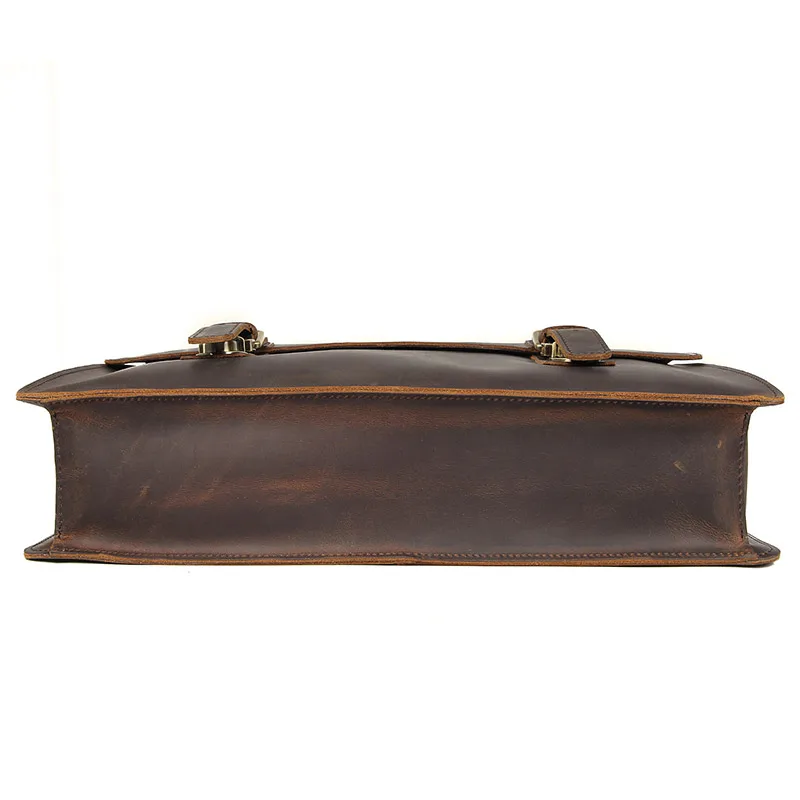 JMD Crazy Horse кожаные сумки Сумка для ноутбука темно-коричневая винтажная сумка на плечо модная сумка-мессенджер для мужчин 7223R-1