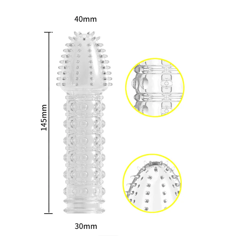 hc040Penis Extension Condom Enlargement Reusable Cock Sleeve (23)