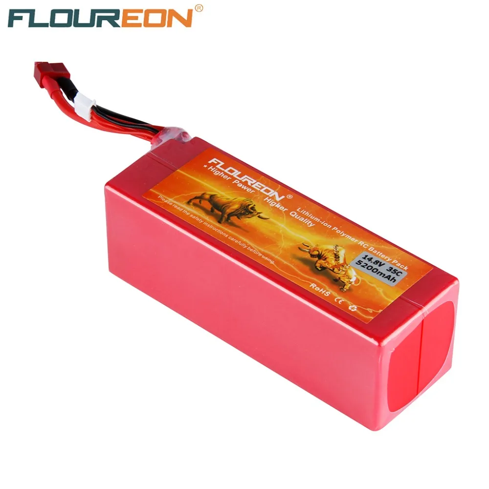 Floureon 14 8 v 5200maH 35c T вилка/XT60 вилка для вертолета лодки квадрокоптера дистанционного