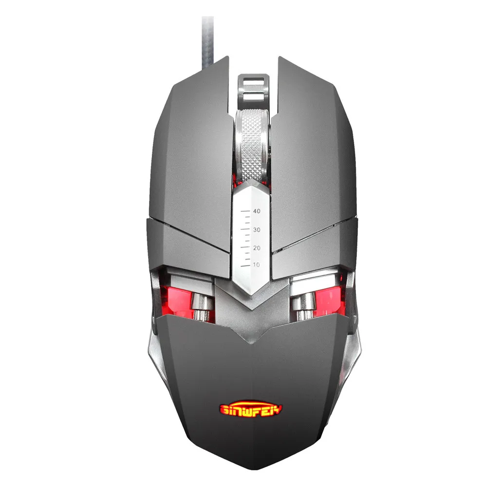 NEW Wired Mouse USB Professional Adjustable 4000DPI 9D Colorful LED