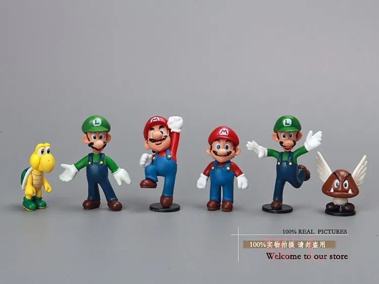 Free Shipping Super Mario Bros PVC Action Figures Toys Dolls 12pcs/set SMFG183