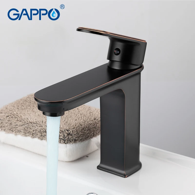 GAPPO basin faucet balck bathroom waterfall tap bath sink faucets water taps bath mixer deck mounted faucets