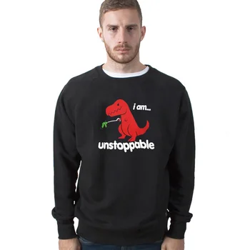 

Unstoppable Dinosaur New Black Sweatshirts in Mens Hoodies and Sweatshirts Sets Street with Hoodies Men Brand Logo