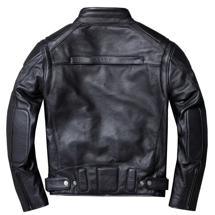 

Vintage Genuine Leather Jacket Men Black Pilot Air Force Flight Motorcycle Biker Real Cow Jackets Coats Plus Size 4XL jaqueta
