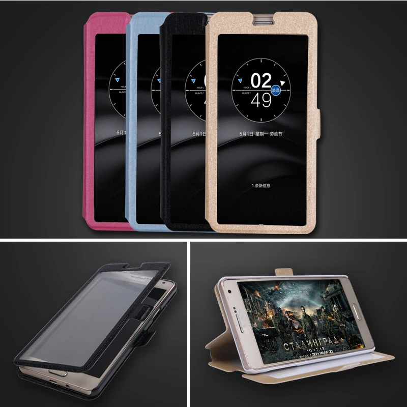Флип кейс для Alcatel One Touch POP C7 7041D OT 7040D роскошное окно быстрого просмотра Pop Star 5022D