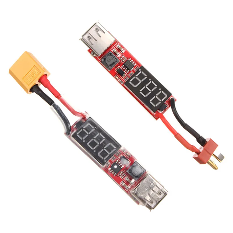 Hot New 2S 6S Lipo Battery to USB Power Converter Adapter Digital Display 5V 1A XT60
