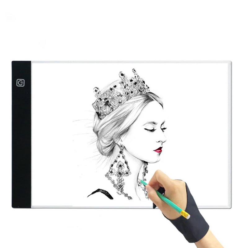 

Smart touch set A4 copy desk LED transparent board animation calligraphy sketch luminous transparent writing Painting stationery