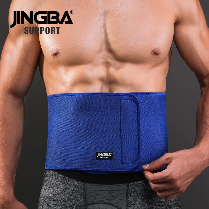 JINGBA поддержка Профессиональный регулируемый пояс для пресса Slim fit живота Пояс для похудения запотевающий в области талии поддержка для поясницы и спины ремень Фитнес