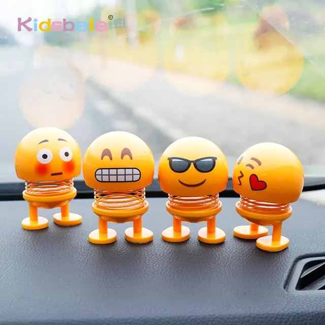 funny emoji novelty gag toys figures doll shaking head nodding emoji doll popular toys spring model decorfor car kids toys emoji figures