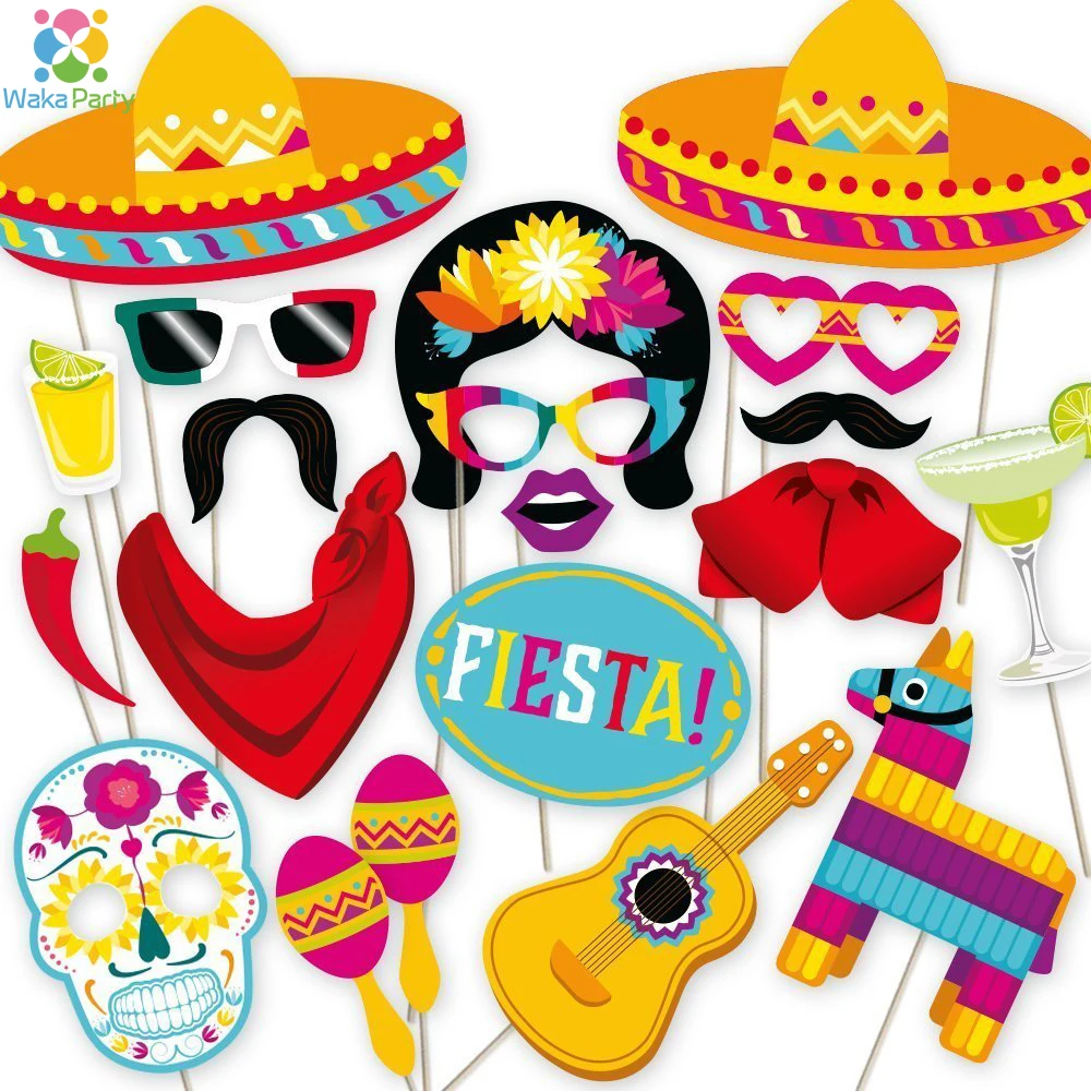 mexican-fiesta-photo-booth-props-cinco-de-mayo-party-decoration