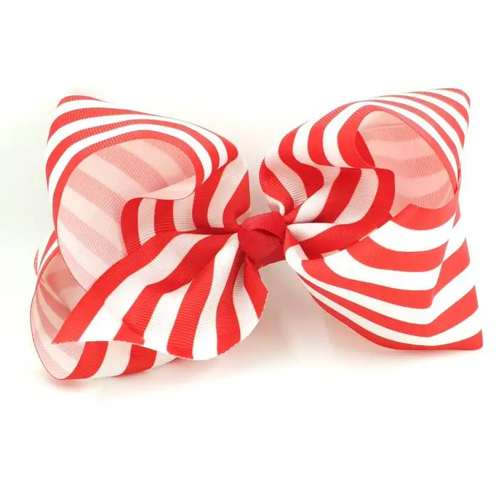 Stripe ribbon bow