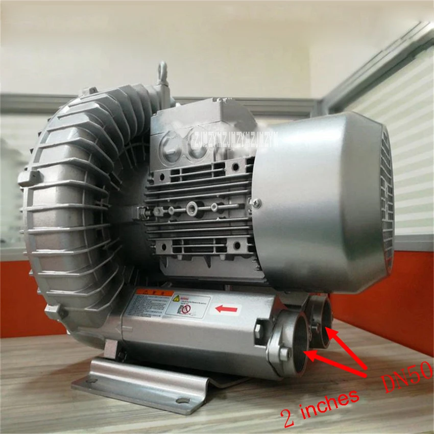 Высокая Давление воздуходувки 2RB710-7AH26 воздушный насос вихревой вентилятор промышленные вакуумные Восстанавливающий вентилятор 3KW/3.45KW 220