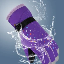 Женские зимние перчатки снег лыжный спорт Сноубординг ветрозащитные теплые перчатки для вождения черные