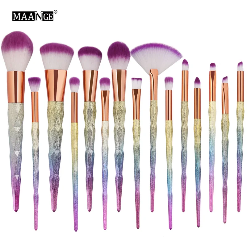 

MAANGE 10-15Pcs Quality Makeup Brushes Set Beauty Tool Power Foundation Eye Shadow Blush Blending Contour Cosmetics Makeup Brush
