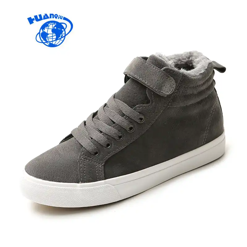 fur lined high top sneakers