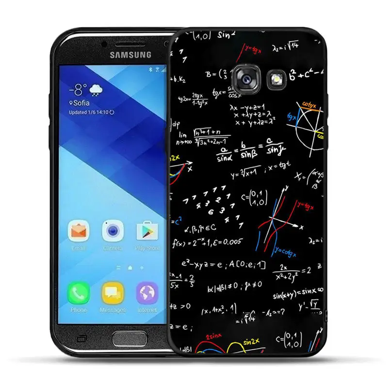 Черный матовый чехол для телефона Samsung Galaxy A3 A5 A6 A7 A8 2016 2017 Plus 2018 силиконовые чехлы с