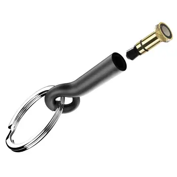 

Mini Keychain Remote Control 3.5mm Jack Dustproof Plug Smart IR Controller Adapter for iPhone IOS Black + gold