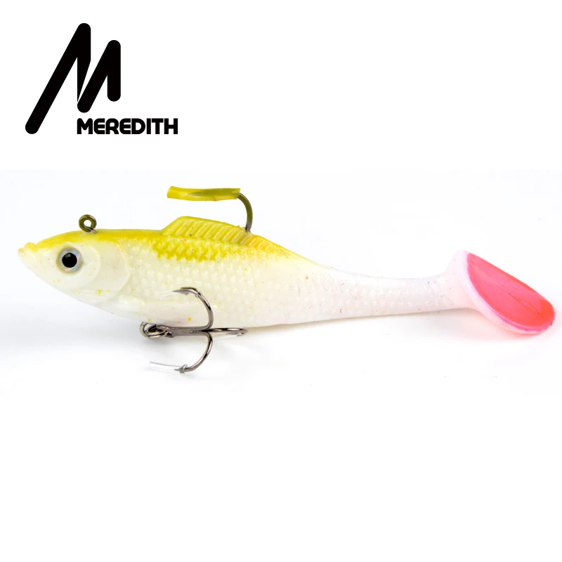 Meredith fishing 3 шт. 18 г 10 см длинный хвост рыболовные снасти мягкие приманки воблеры мягкие свинцовые рыболовные приманки светящаяся JXJ01-10 - Цвет: D