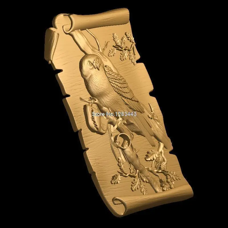 Птица 3D модель STL рельеф для ЧПУ формат мебель птица Декор|stl relief|3d model stlmodel stl |