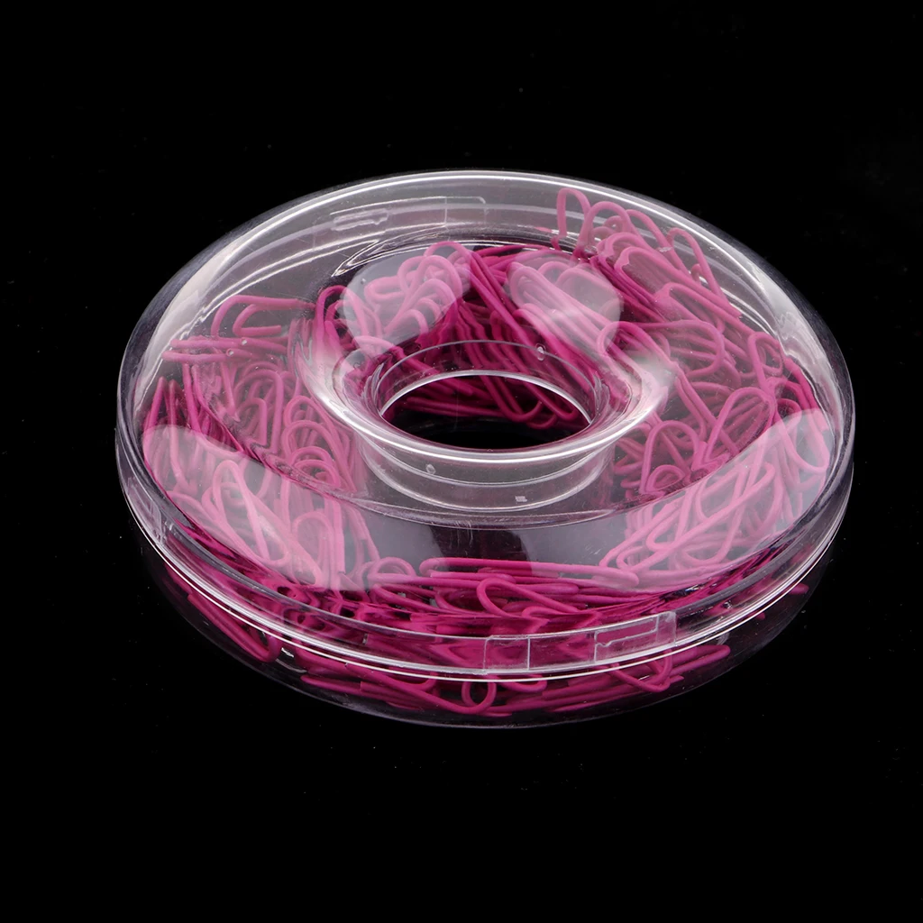 150pcs/Box Metal Paper Clips Photo Paper Clip Bookmarks Office School Stationery for Document Organizing Rose red 28x9mm