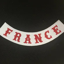 MC ткань Нашивки Франции пользовательский нижний рокер Вышивка куртка Нашивки для куртка 30x7 см