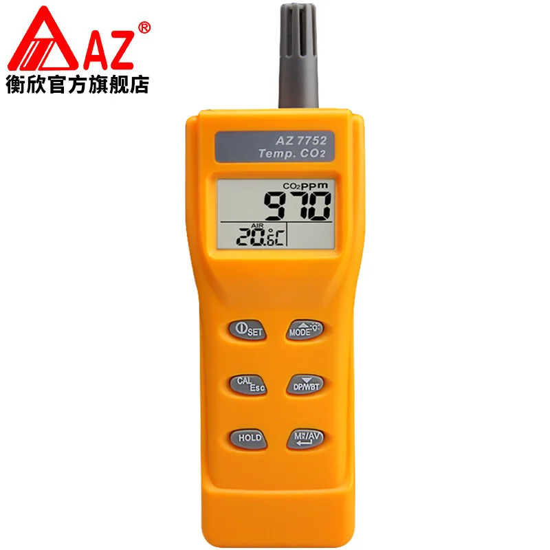 Измеритель СО2 ручной анализатор температуры измеритель влажности 9999 ppm AZ-7752 |