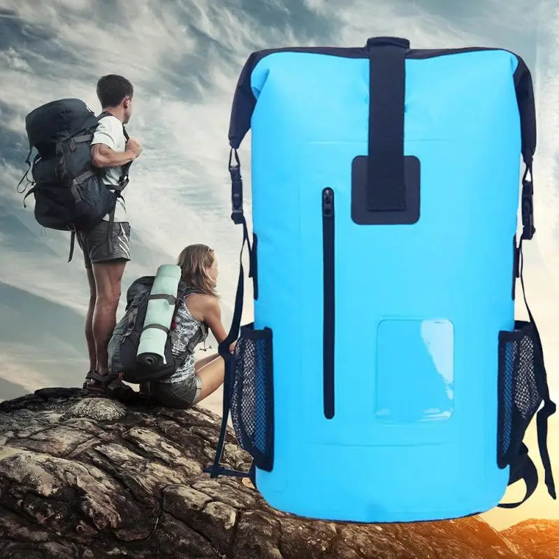 

Waterproof Outdoor Backpack Sports Adjustable Strap Climbing bag Dry Camping Boating Rafting Roll Compression Floating Kayaking