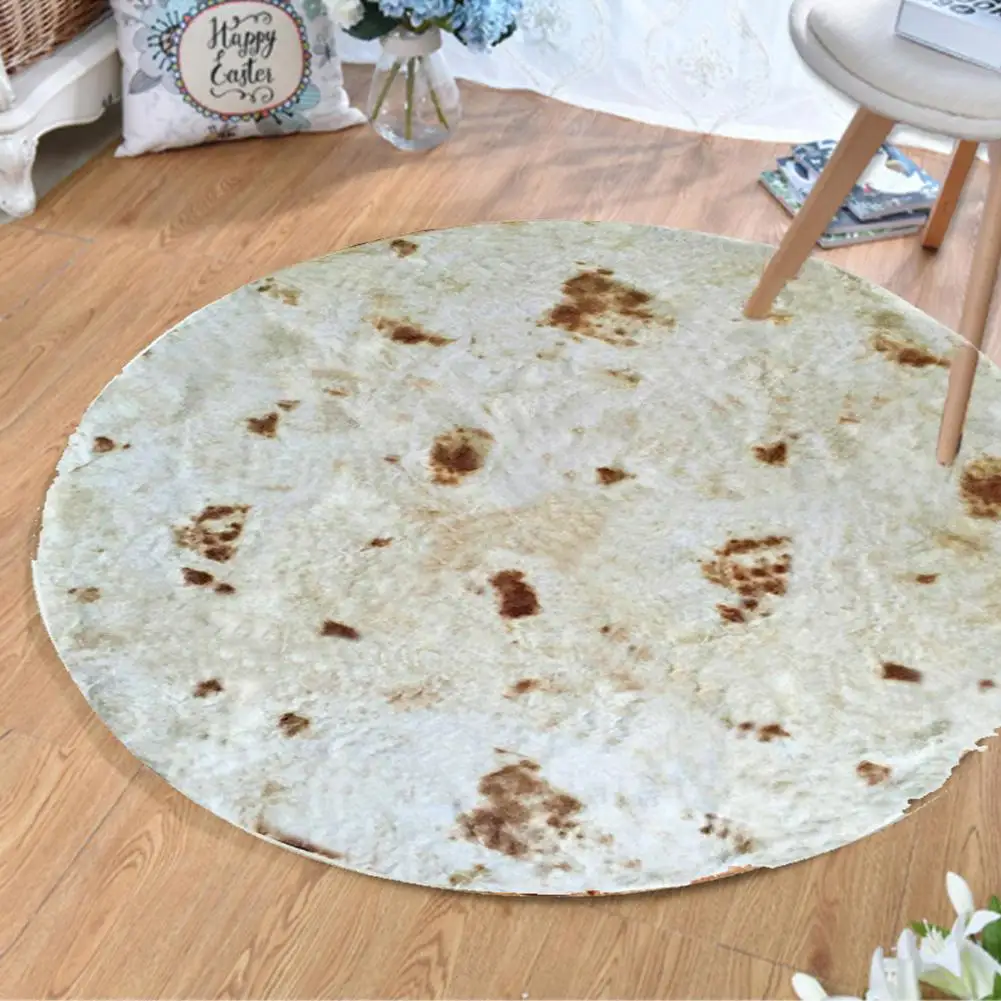 Домашнее милое одеяло Taco Tortilla, круглая форма, одеяло Burrito, домашний офисный теплый коврик, коврик для дома, поставщик