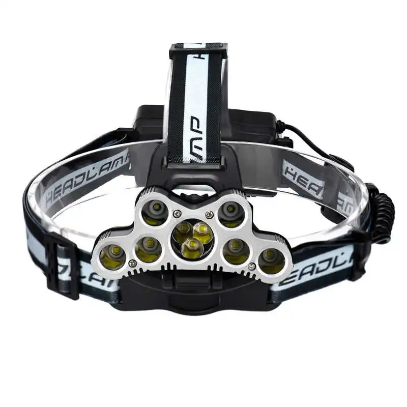 45000 LM 9X XM-L T6 led flashlight rechargeable Headlamp Headlight Travel Head Torch fanatic,use 18650 Battery #4S19 (3)