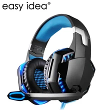EASYIDEA G2000 Gaming Headset Wired Earphone Gamer Headphone With Microphone LED Noise Canceling Headphones for Computer PC