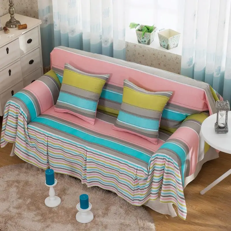 Single/Two/Three/Four Seater Sofa Covers Cotton Slip