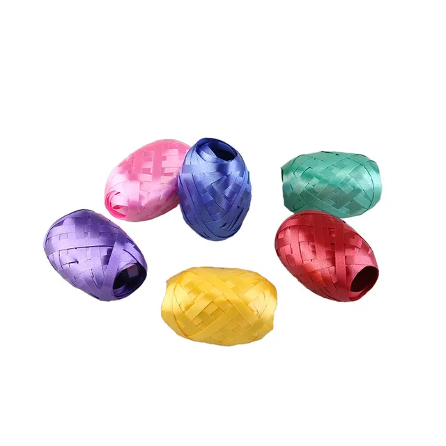 Pack of 6 Balloon Ribbon Fastener Gift String Package Ribbon Craft DIY Christmas Ribbons Gift Packing (Mixed Color)