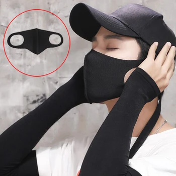 

1PC Anti-Dust Earloop Mouth Face Cover Outdoor Riding Masks Unisex Black Mask Soft Cotton Sponge Winter Breathing Mask