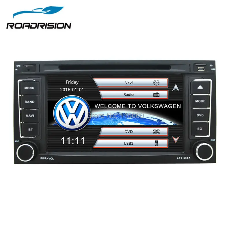 RoadRision 2din автомобильный DVD радио плеер для Volkswagen VW Touareg T5 мультиван транспортер черный с Bluetooth gps навигация iPod