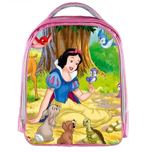 

13inch Snow White Princess Backpack Girls Cartoon Printed School Bags School Backpack Bookbag Children Gift Customized Free Name