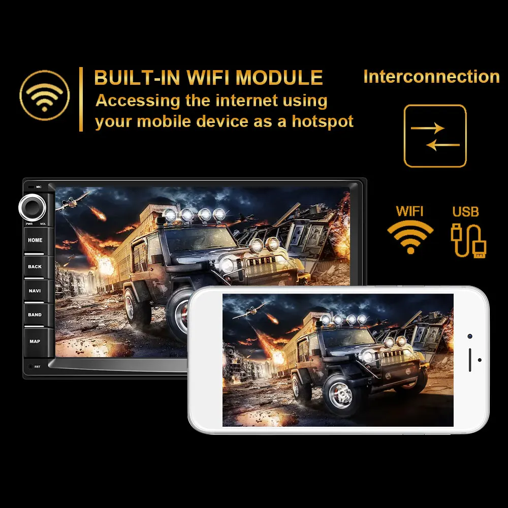  Podofo 2Din Android 9.0 Quad-core Auto Radio Autoradio 6 Kanal DSP 2 Din Auto Multimedia Player GPS