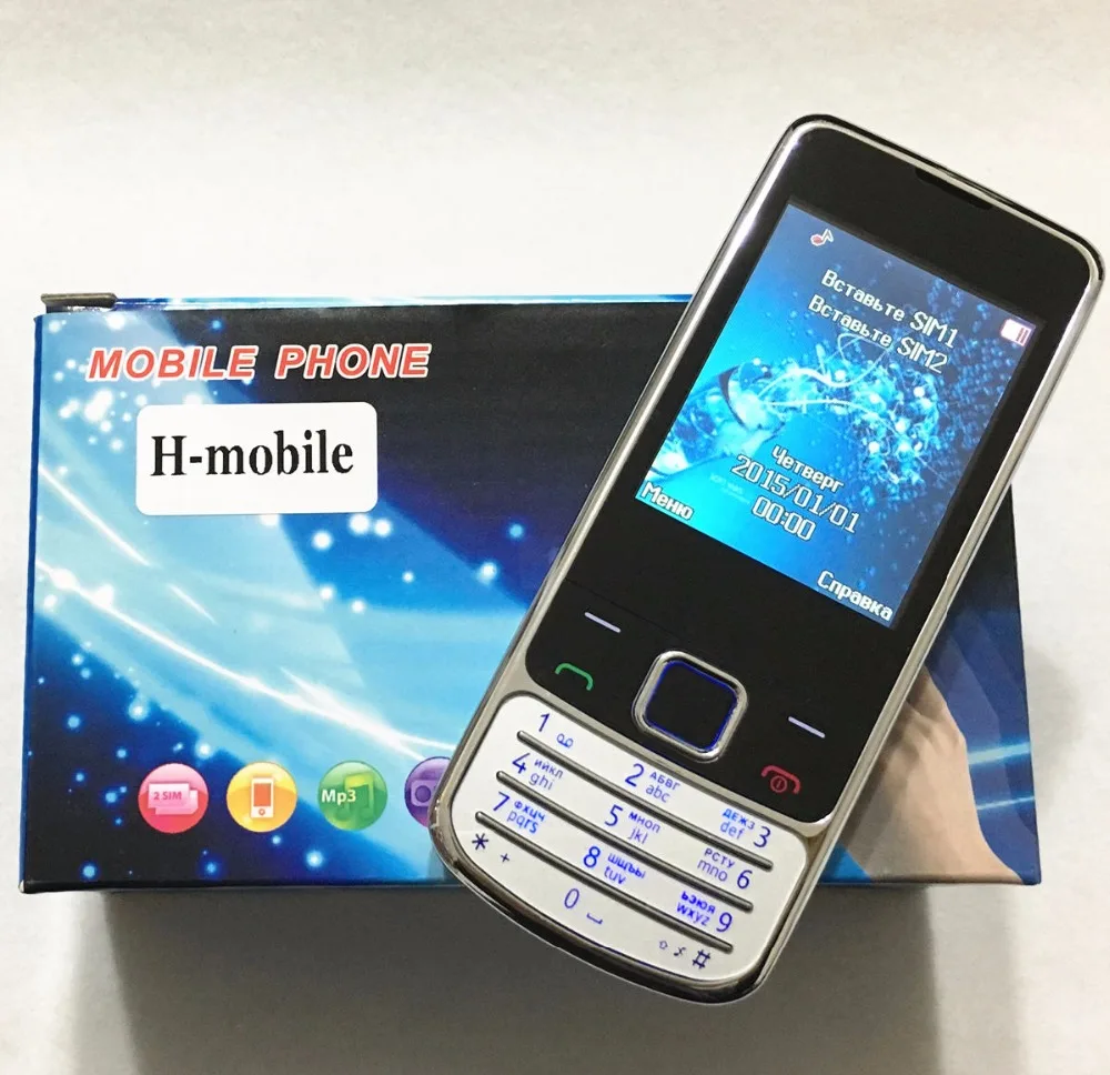 Металлический корпус русская клавиатура телефон 2 &quotgsm сотовые телефоны