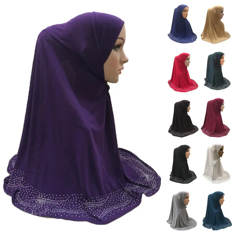 

One Piece Amira Women Hijab Niquabs Scarf Wrap Muslim Islamic Headscarf Khimar Prayer Shawl Turban Prayer Hat Full Cover Cap New