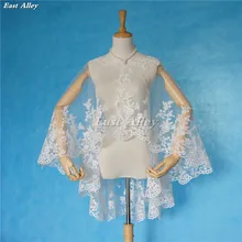 Свадебный кружевной жакет болеро Свадебная шаль накидка Болеро в белом, слоновой кости