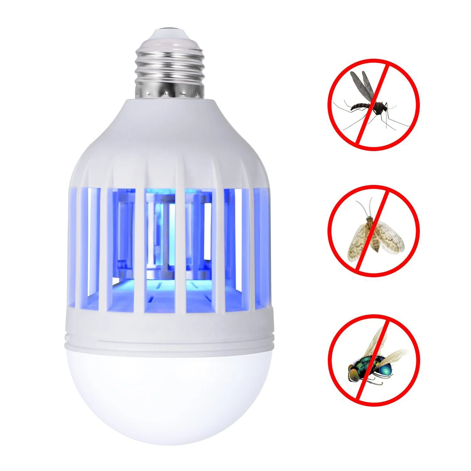 

2019 New LED Anti-Mosquito Bulb 15W 1000LM 6500K Electronic Insect Fly Lure Kill Bulb bug zapper mosquito HOT Sale product