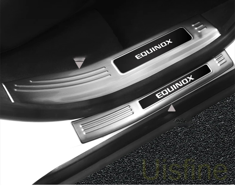 Дверные пороги из нержавеющей стали приветствуются педали багажника защитная пластина модификация Декоративные наклейки для Chevrolet Equinox