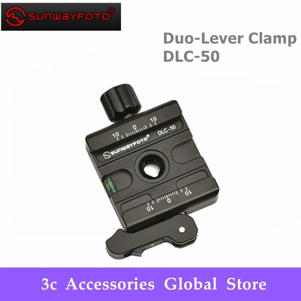 

SUNWAYFOTO Duo-Lever Clamp DLC-50 Tripod Head Quick Release Clamp For DSLR Tripode Plate BallHead Lever Release Clamp