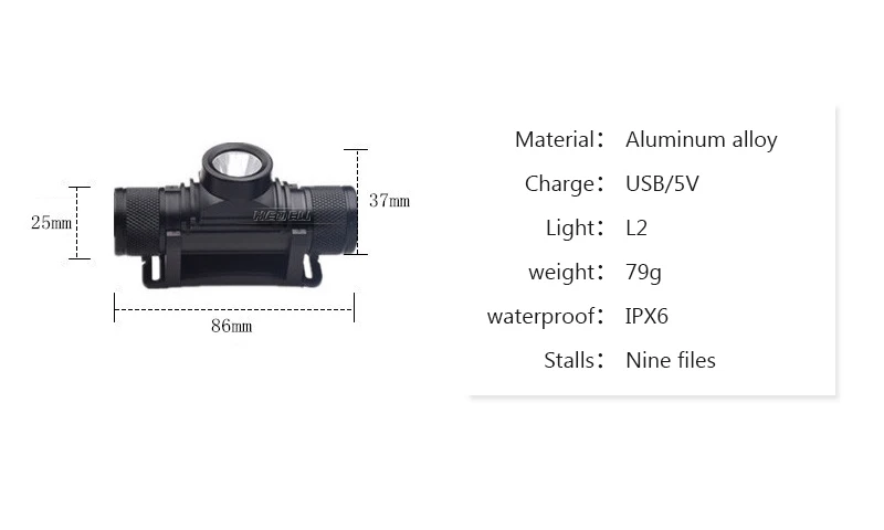 CREE XM L2 светодиодная мини-фара, USB белый свет, Налобный фонарик, 18650 аккумулятор, налобный фонарь для кемпинга, рыбалки, охоты