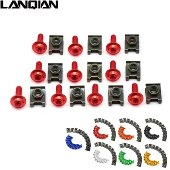 

10pcs Red Motorcycle Bolts Screw M5 x 16mm Aluminum adornment