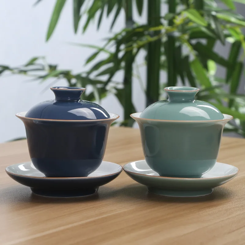 Китайский чайный набор, элегантные чайные чашки Gaiwan, супница, миска, блюдце, чайный набор, чайная чашка, Прямая поставка