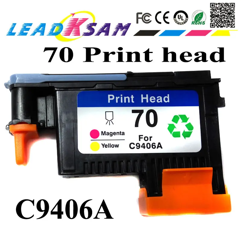 

1 PCS Magenta Yellow 70 for HP 70 C9406A printhead For HP70 Print head Z2100 Z5200 Z3100 Z3200 Photosmart PRO B9180