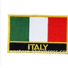 Вышитые нашивки Национальный флаг Италии Флаг термонаклейки 8,0x5,0 см Индивидуальные нашивки